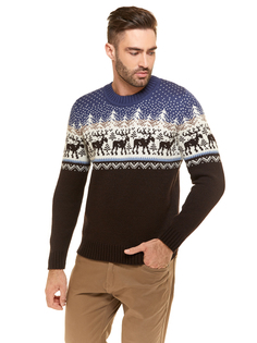 Джемпер мужской Scandica Forest коричневый 48/182