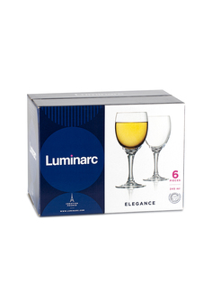 Набор фужеров (бокалов) ЭЛЕГАНС для вина 245мл 6шт Luminarc