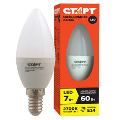Лампа светодиодная Старт LED, серия"ЭКО" 7W30,тип С"свеча",E14,2700К,тепл.свет,15000ч No Brand