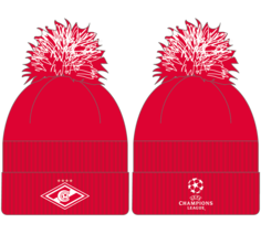 Шапка ЛЧ 2017, красный, 55-58 Spartak