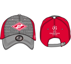 Бейсболка ЛЧ, красный, 55-58 Spartak
