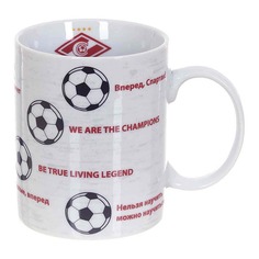 Кружка керамическая в подарочной упаковке, белый, 330 мл Spartak