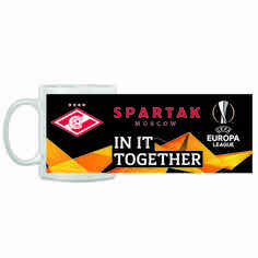 Кружка керамическая ЛЕ, черный,_желтый,_белый, 400 мл Spartak