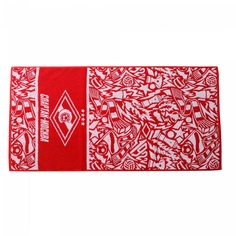 Spartak Полотенце махровое "Спартак" 50х100 красно-белый, размер 50х100