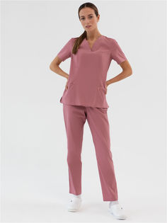 Костюм медицинский женский Med Fashion Lab 03-715-08-919 розовый 46-164