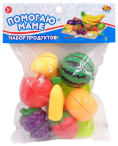Игровой набор ABtoys Помогаю Маме Набор продуктов для резки на липучках PT-01358