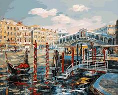 Картина по номерам Белоснежка "Венеция. Мост Риальто", 40x50