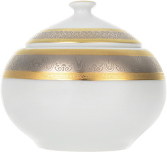 Сахарница 350 мл; "Opal" декор "Широкий кант платина, золото" Thun 1794