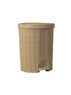 Контейнер с педалью ElfPlast Elegance, бежевый, 18 л