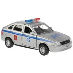 Машинка Технопарк Lada Priora хэтчбек Полиция 12 см, открываются двери, WB