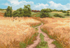 Канва с рисунком Матренин посад Русское поле 33*45 см (37*49 см) 1641