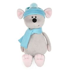 Мягкая игрушка "Мышонок Стасик в шапке и шарфе", 28 см Maxitoys