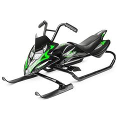 Снегокат-снегоход Small Rider Scorpion Duo черный с зеленым