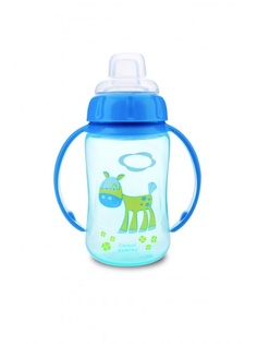 Поильник Canpol Babies с силиконовым носиком и ручками, 320 мл, синий