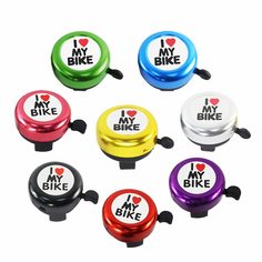 Звонок для вел метал "I Love my bike" (цвета в ассортименте) TBS