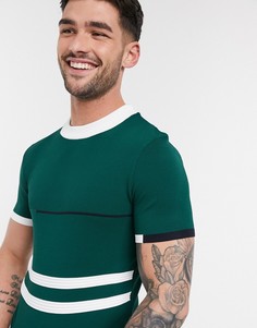 Белая футболка со вставками River Island-Белый
