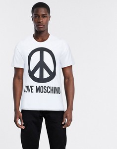 Футболка с принтом Love Moschino-Белый