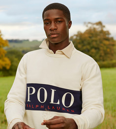 Эксклюзивный кремовый свитшот со вставкой-логотипом на груди Polo Ralph Lauren x ASOS