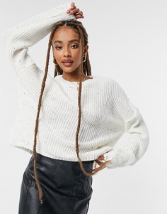 Кремовые трикотажные джоггеры In The Style x Jac Jossa-Кремовый