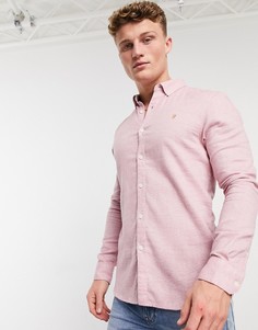 Приталенная рубашка с длинными рукавами Farah-Розовый