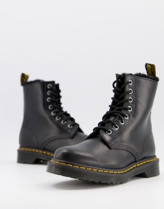 Черные ботинки со шнуровкой на восемь пар люверсов Dr Martens Atlas-Черный