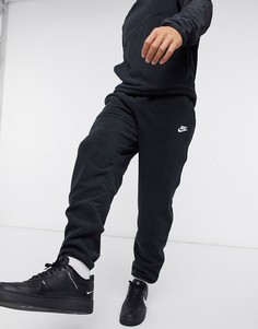 Черные джоггеры с вставками и манжетами Nike Club Essentials-Черный
