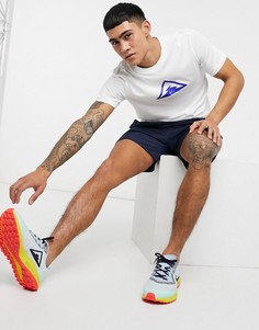 Белая футболка с большим логотипом Nike Running Trail-Белый