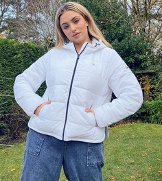 Белый пуховик Tommy Jeans Plus