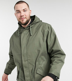 Легкая парка цвета хаки ASOS DESIGN Plus-Зеленый