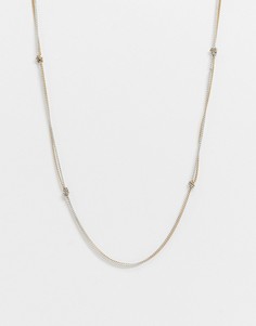 Ожерелье-цепочка из комбинированных металлов с отделкой в виде узелка AllSaints-Многоцветный