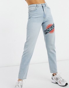 Светлые джинсы в винтажном стиле Fiorucci Tara-Голубой