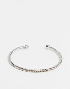 Серебристый кольцеобразный браслет Topman DesignB