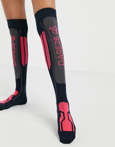 Темно-синие с неоновым розовым горнолыжные носки Dare 2b-Многоцветный