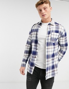 Рубашка в сине-белую клетку Jack & Jones Originals-Белый