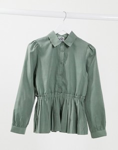 Зеленая свободная рубашка Lola May-Зеленый