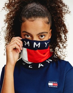 Снуд-маска для лица с дизайном в виде логотипа-флага в стиле унисекс Tommy Jeans-Многоцветный