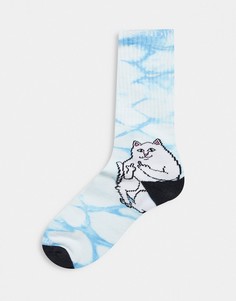 Синие носки с принтом тай-дай RIPNDIP Lord Nermal-Зеленый