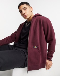Худи темно-бордового цвета на молнии Dickies New Kingsley-Красный