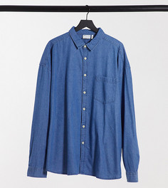 Джинсовая oversize-рубашка из органического денима в стиле 90-х ASOS DESIGN Plus-Голубой