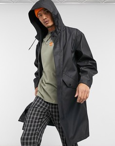 Черная парка из водоотталкивающего материала ASOS DESIGN-Черный