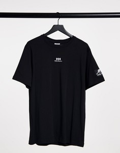 Темно-синяя футболка с нашивкой Helly Hansen YU-Черный