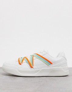 Кроссовки с многослойной шнуровкой ASOS DESIGN-Белый