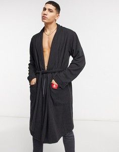 Черный халат для дома в стиле "Two Mile" ASOS DESIGN