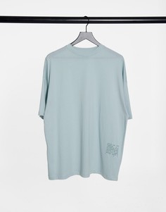 Футболка в стиле oversized с принтом ASOS 4505-Зеленый