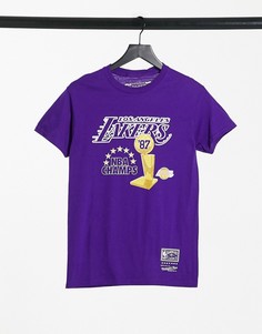 Фиолетовая футболка с принтом "LA Lakers 1987" Mitchell & Ness NBA-Фиолетовый