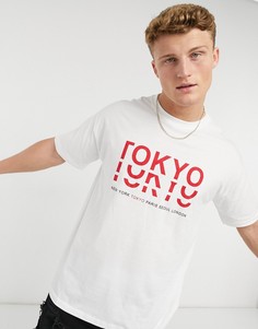 Белая футболка с принтом "Tokyo" New Look-Белый