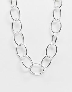 Посеребренное массивное ожерелье-цепочка Pilgrim-Серебристый