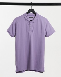 Розовато-лиловая футболка-поло с короткими рукавами Brave Soul-Фиолетовый