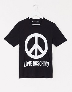 Футболка с принтом логотипа Love Moschino-Черный