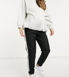 Однотонные тканевые джоггеры с полосками по бокам ASOS DESIGN Maternity-Многоцветный
